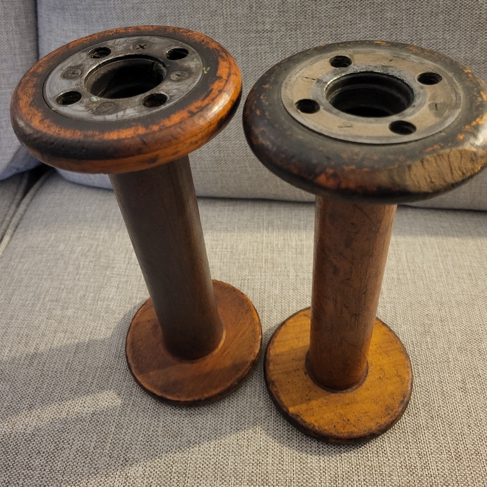 Antique Wooden Spools - Picture 2 of 3